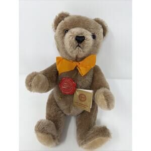 Hermann West German Brown Mohair Original Teddy Bear Jointed 12”